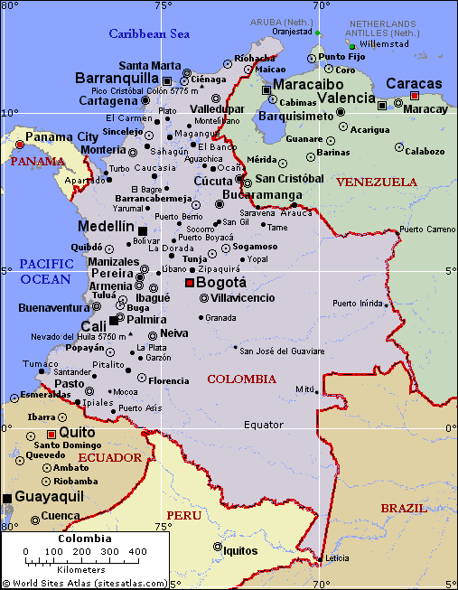 colombie carte